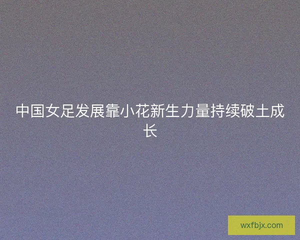 中国女足发展靠小花新生力量持续破土成长