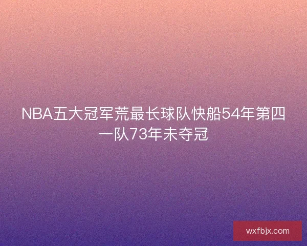 NBA五大冠军荒最长球队快船54年第四一队73年未夺冠